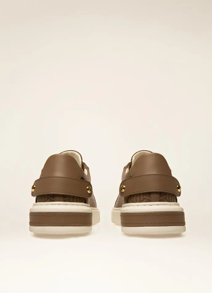 Women Bally Sneakers Malya 8211 Leather Sneakers In Taupe