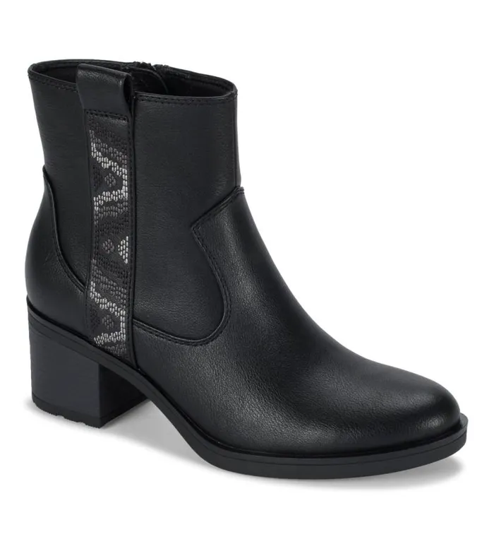 Women Baretraps Booties Covina Block Heel Bootie Black