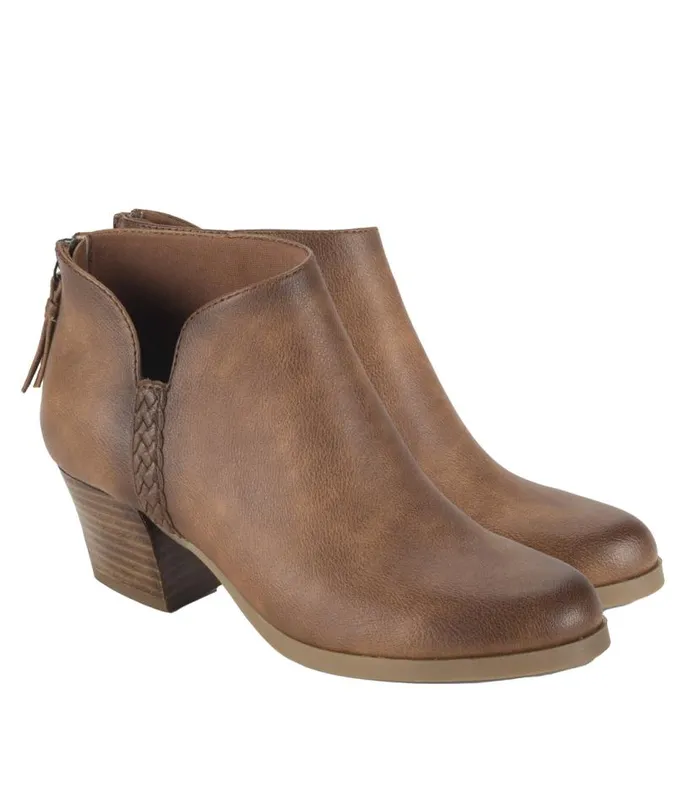 Women Baretraps Booties Lauryn Block Heel Ankle Bootie Walnut Women Baretraps Booties Lauryn Block Heel Ankle Bootie Walnut