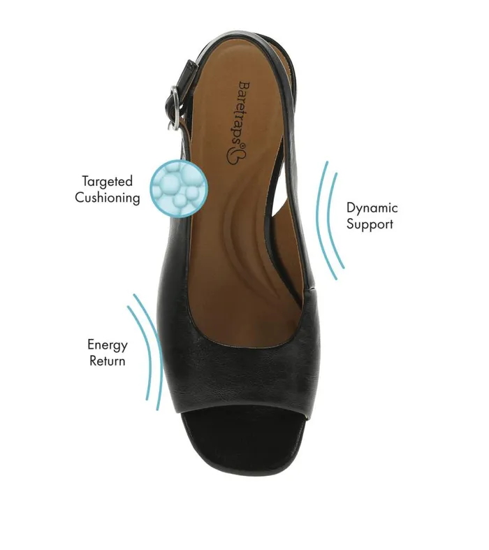 Women Baretraps Dress Shoes Promise Peep Toe Slingback Pump Black Women Baretraps Dress Shoes Promise Peep Toe Slingback Pump Black