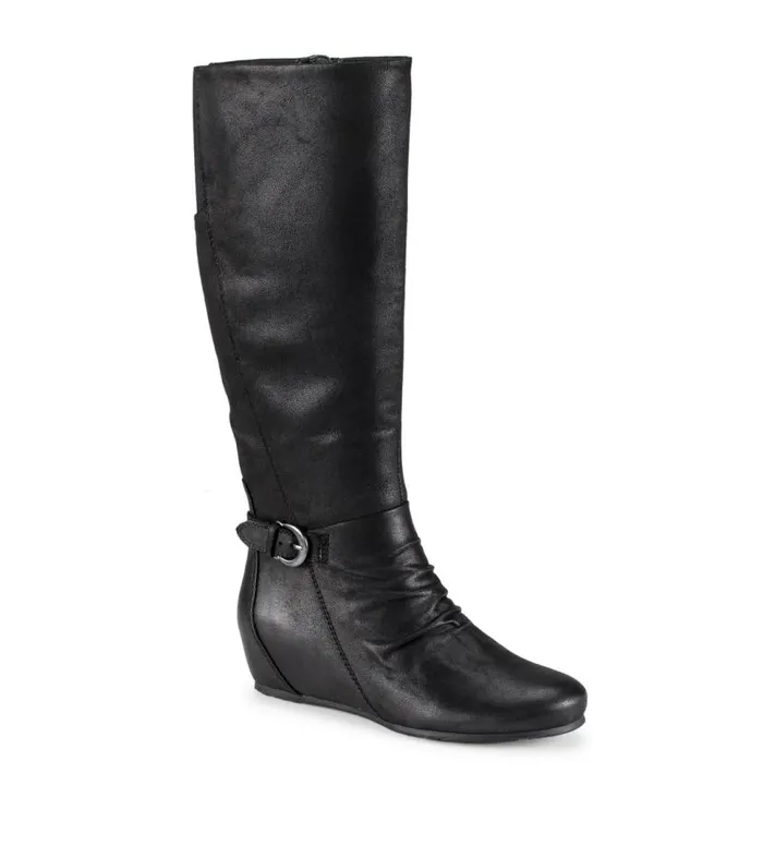 Women Baretraps Knee High Boots Sammy Tall Wedge Boot Black