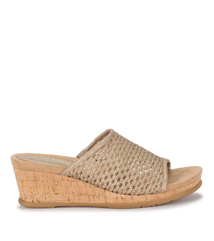 Women Baretraps Slides and Slip On Sandals Flossey Wedge Slide Sandal Soft Gold Women Baretraps Slides and Slip On Sandals Flossey Wedge Slide Sandal Soft Gold