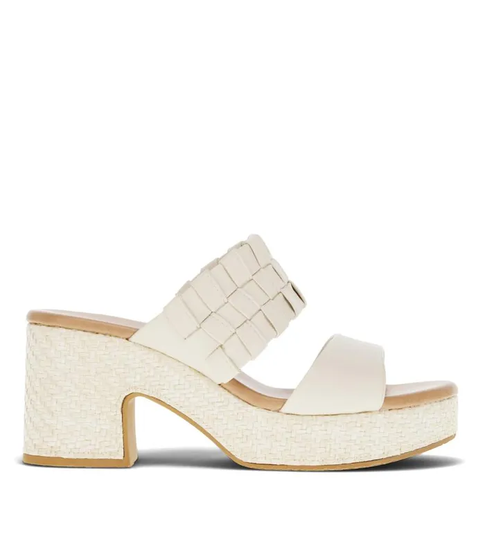 Women Baretraps Slides and Slip On Sandals Mavis Block Heel Slide Sandal Cream Women Baretraps Slides and Slip On Sandals Mavis Block Heel Slide Sandal Cream