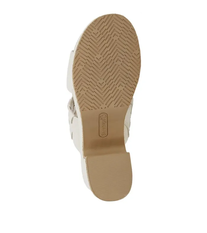 Women Baretraps Slides and Slip On Sandals Mavis Block Heel Slide Sandal Cream Women Baretraps Slides and Slip On Sandals Mavis Block Heel Slide Sandal Cream