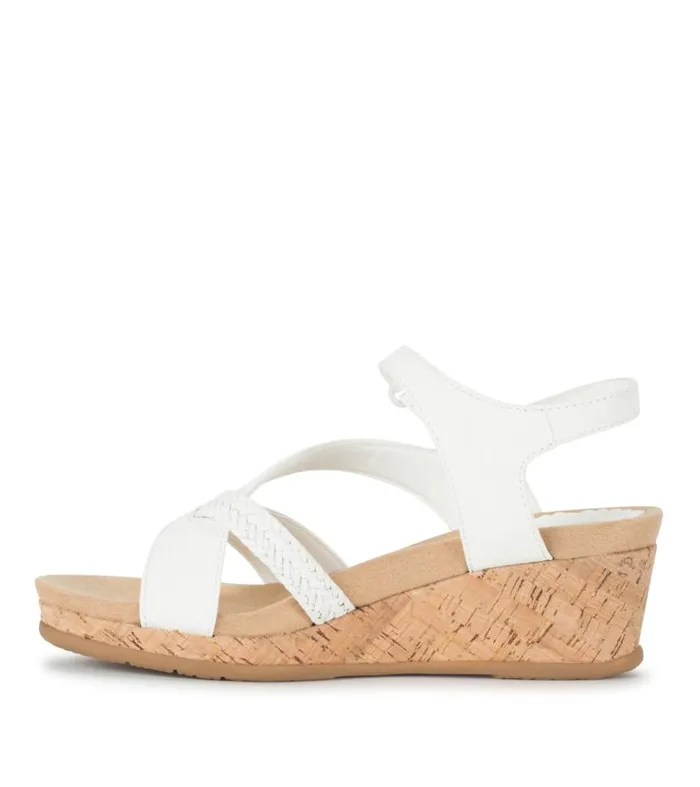 Women Baretraps Wedge Sandals Farah Wedge Sandal White Women Baretraps Wedge Sandals Farah Wedge Sandal White