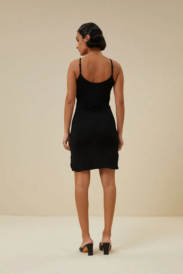 Women Basic Underdress Black Bybar Dresses
