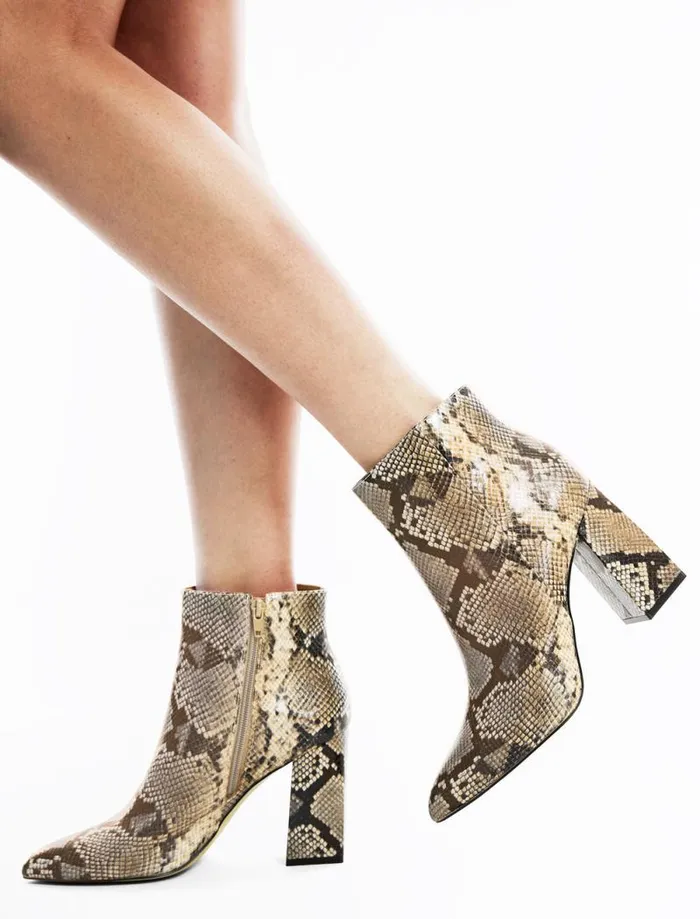 Women BCBG Shoes Briel Snakeskin Bootie Natural Snake Women BCBG Shoes Briel Snakeskin Bootie Natural Snake
