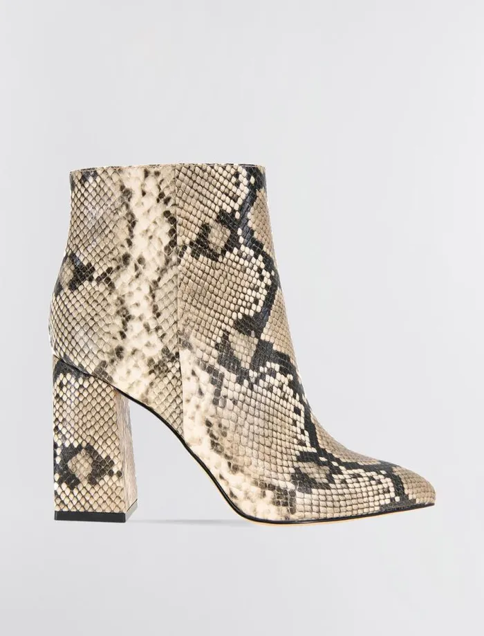 Women BCBG Shoes Briel Snakeskin Bootie Natural Snake Women BCBG Shoes Briel Snakeskin Bootie Natural Snake