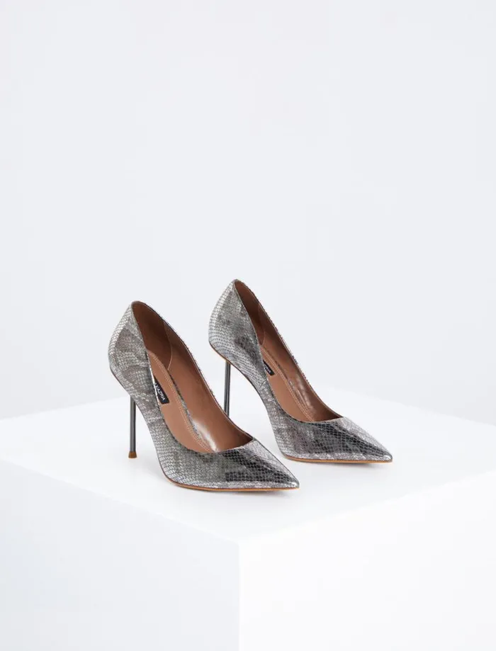 Women BCBG Shoes Marain Pump Heel Graphite Snake