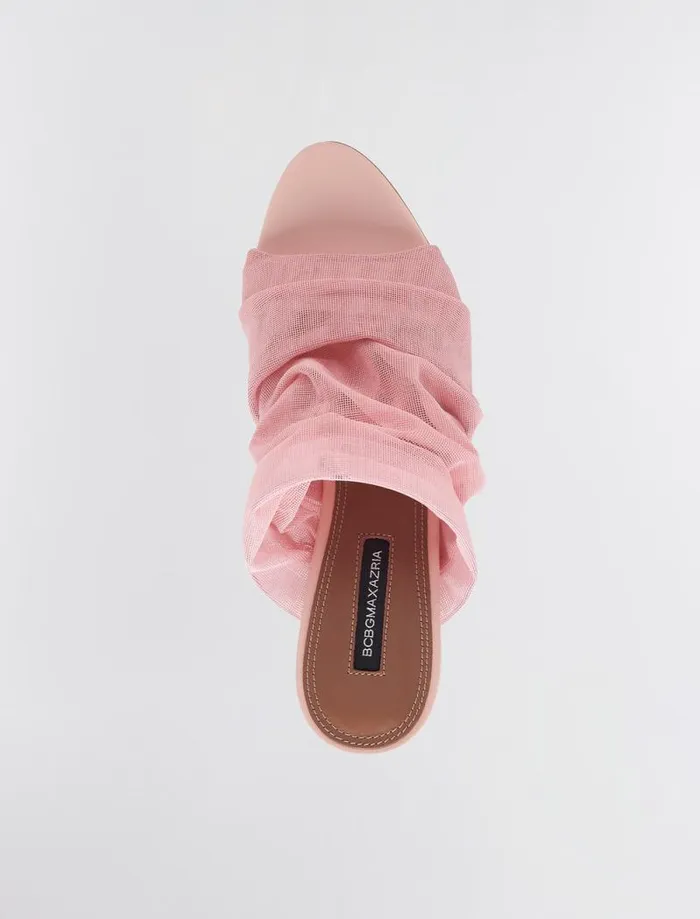 Women BCBG Shoes Sarani Mesh Heel Blush Mesh