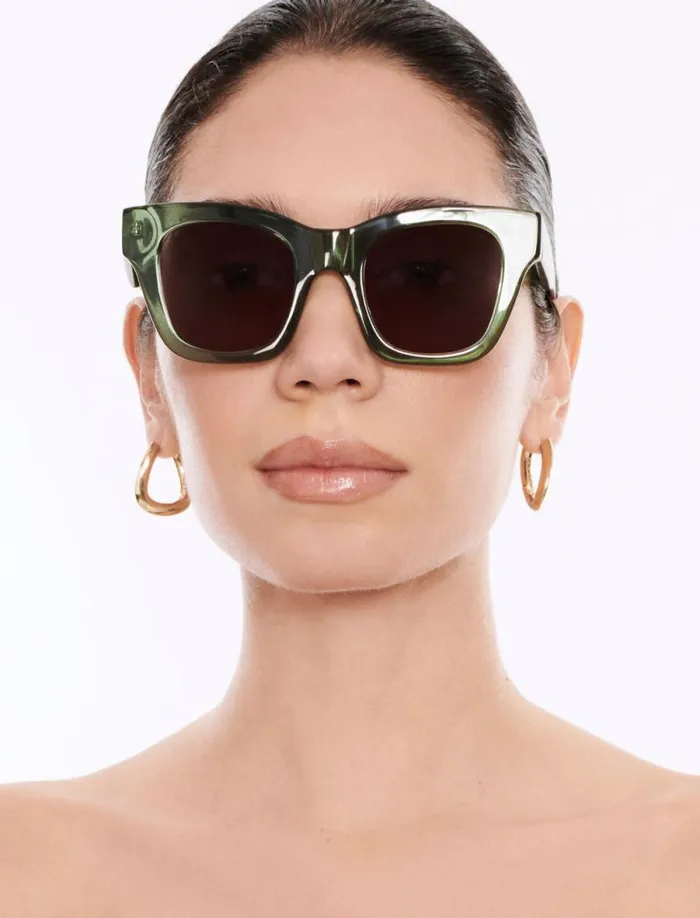 Women BCBG Sunglasses Modern Muse Square Sunglasses Sage