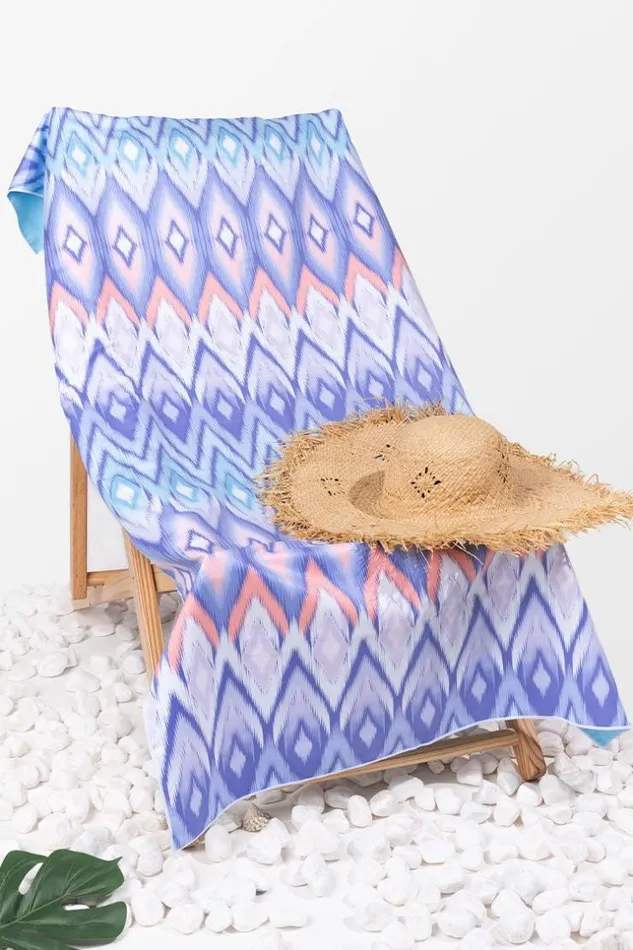 Women Beach Blankets Cupshe Blue Charm Geo Print Beach Blanket Multicolor