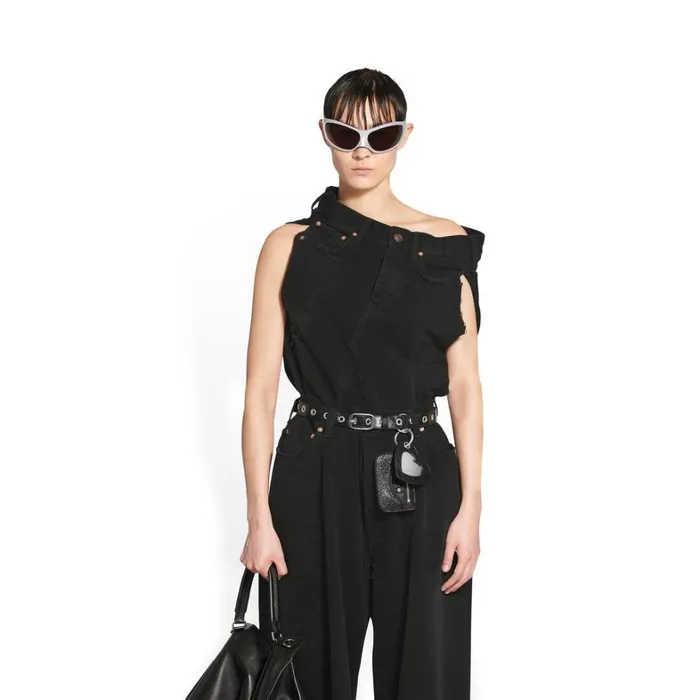 Women Belts Balenciaga Le Cagole Charms Belt In Black