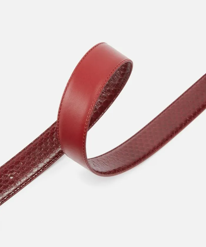 Women Belts Pinko PINKO Galleria 3cm Belt In Glossy Python Skin Cordovan Tanold Silver Women Belts Pinko PINKO Galleria 3cm Belt In Glossy Python Skin Cordovan Tanold Silver