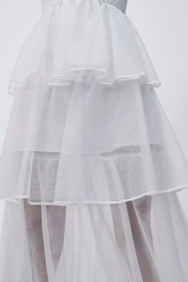 Women Benton Tulle Plisse Midi Dress White Jonathan Simkhai Dresses and Jumpsuits
