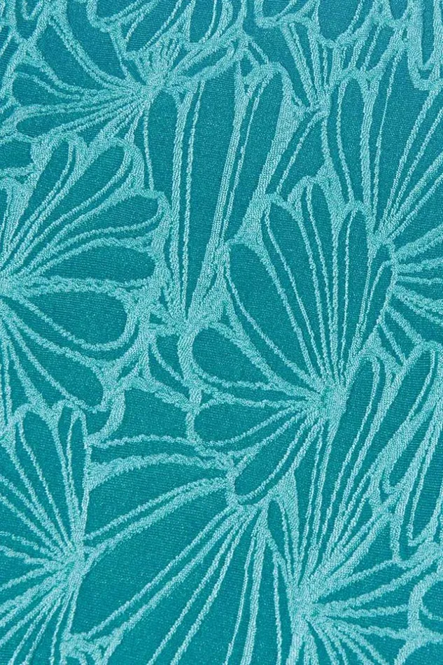 Women Bikini Sets Cupshe Flourishing Floral Scalloped Bralette And Cheeky High Waist Set Teal