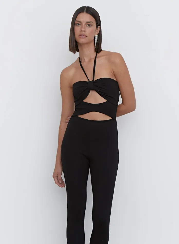 Women Black Cut Out Halterneck Jumpsuit 8211 Blanche 4th and Reckless Party Wear