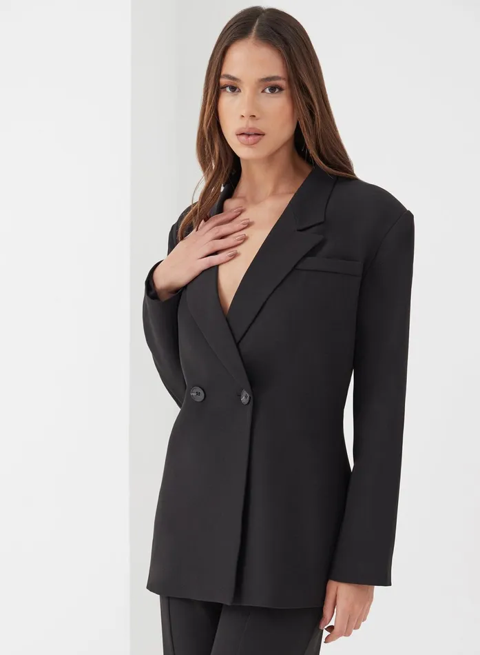 Women Black Double Breasted Blazer 8211 Aster 4th and Reckless Blazers