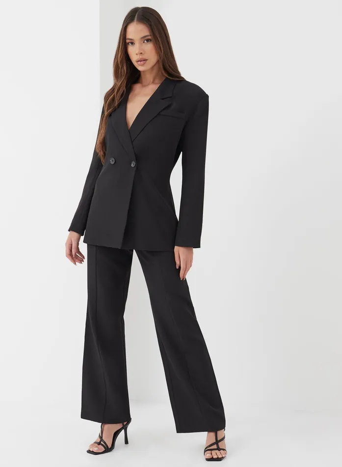 Women Black Double Breasted Blazer 8211 Aster 4th and Reckless Blazers