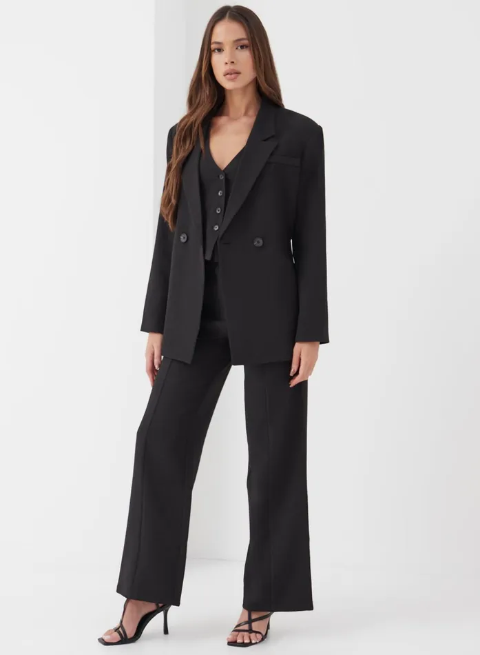 Women Black Double Breasted Blazer 8211 Aster 4th and Reckless Blazers