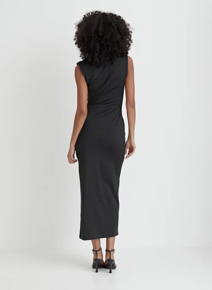 Women Black Side Split Midaxi Dress Verity 4th and Reckless Dresses