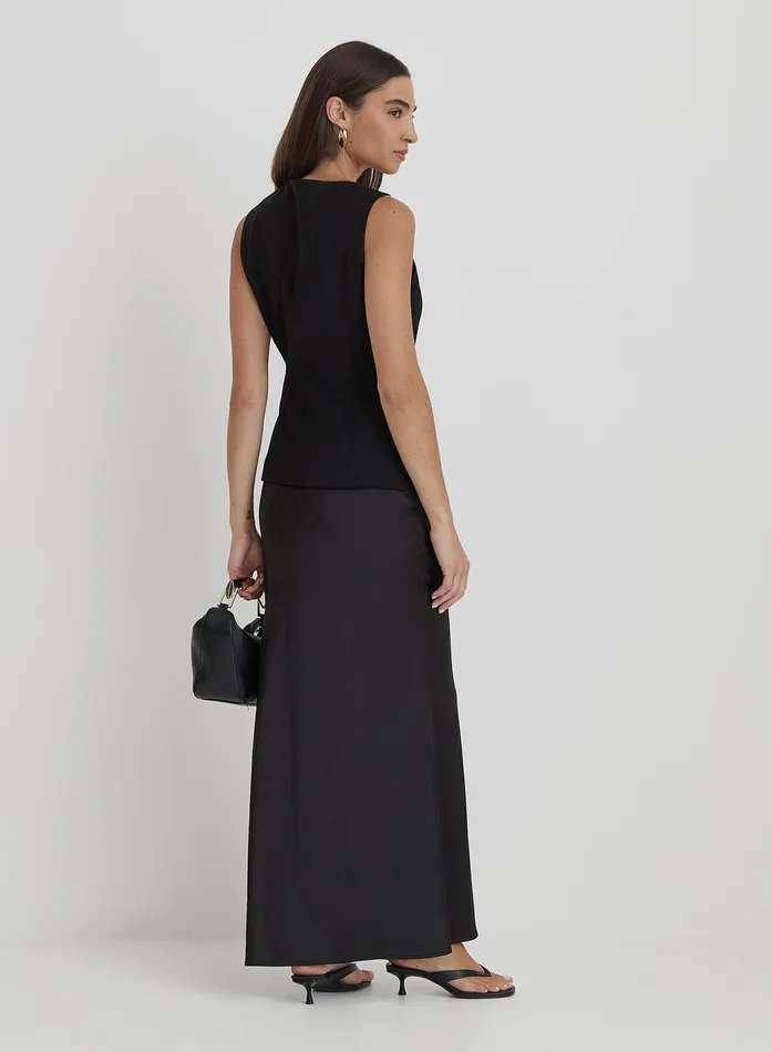 Women Black Tailored Waistcoat Briella 4th and Reckless Party Wear