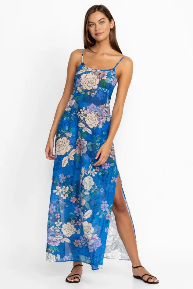 Women BLUE DOVE BACK TIE STRAPPY MAXI DRESS Blue Dove Johnny Was Swim and Resort Women BLUE DOVE BACK TIE STRAPPY MAXI DRESS Blue Dove Johnny Was Swim and Resort