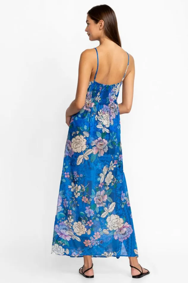 Women BLUE DOVE BACK TIE STRAPPY MAXI DRESS Blue Dove Johnny Was Swim and Resort Women BLUE DOVE BACK TIE STRAPPY MAXI DRESS Blue Dove Johnny Was Swim and Resort