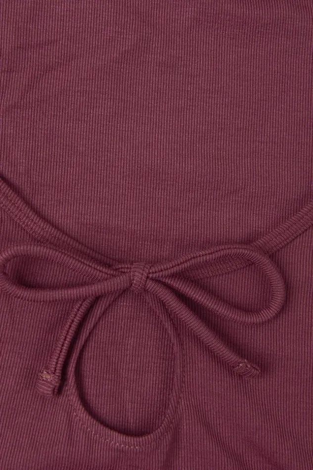 Women Bodysuits Cupshe Laurel Scoop Tie Bodysuit Burgundy