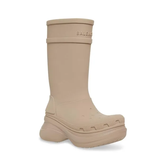 Women Boots and Ankle Boots Balenciaga Crocs Boot In Beige
