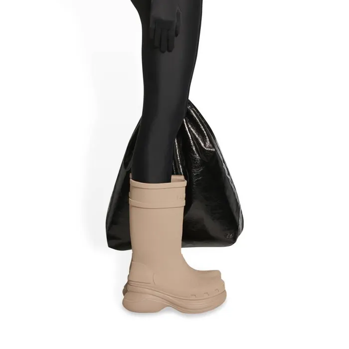 Women Boots and Ankle Boots Balenciaga Crocs Boot In Beige