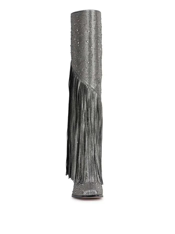 Women Boots and Booties Jessica Simpson Asire Fringe Boot In Pewter