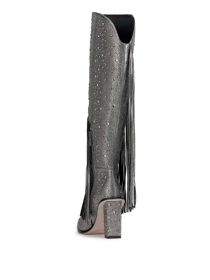 Women Boots and Booties Jessica Simpson Asire Fringe Boot In Pewter