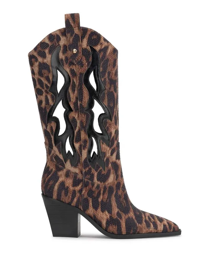 Women Boots and Booties Jessica Simpson Ginika Western Boot In Leopard