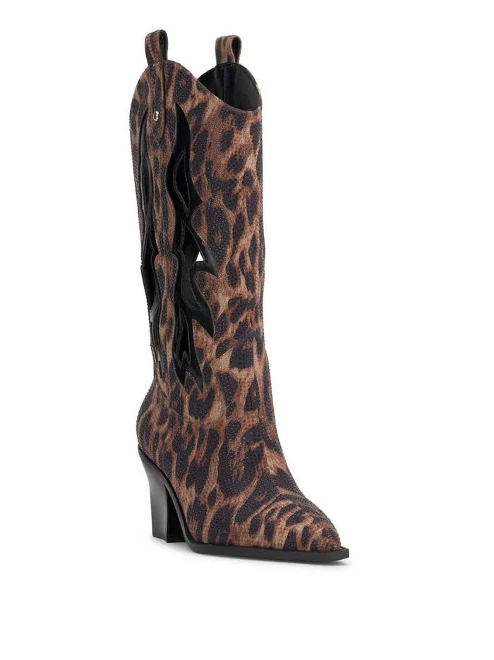 Women Boots and Booties Jessica Simpson Ginika Western Boot In Leopard