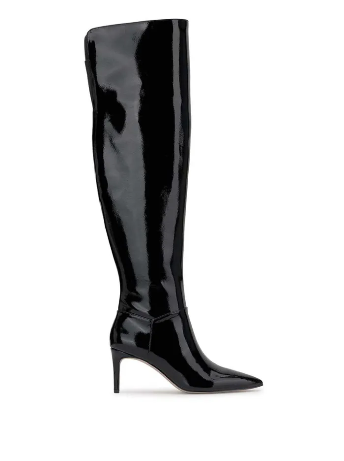 Women Boots and Booties Jessica Simpson Verity Stiletto Boot In Black Patent