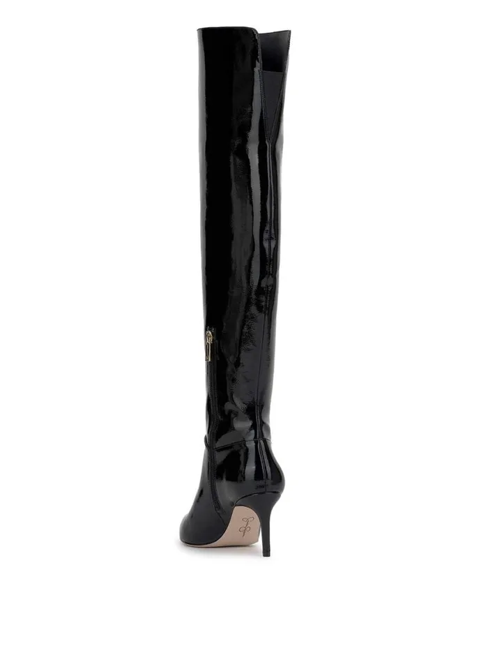 Women Boots and Booties Jessica Simpson Verity Stiletto Boot In Black Patent