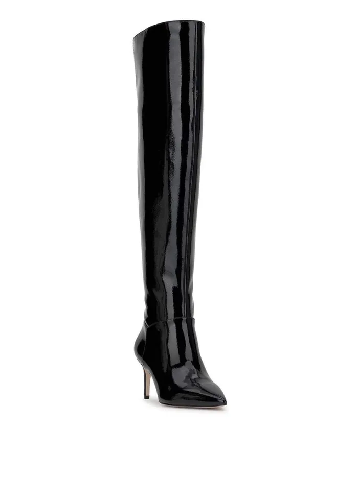 Women Boots and Booties Jessica Simpson Verity Stiletto Boot In Black Patent