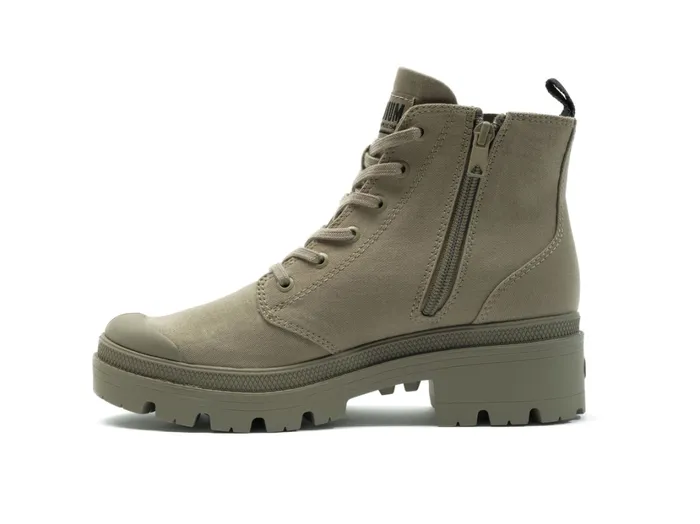Women Boots PALLADIUM PALLABASE TWILL Dusky Green Women Boots PALLADIUM PALLABASE TWILL Dusky Green