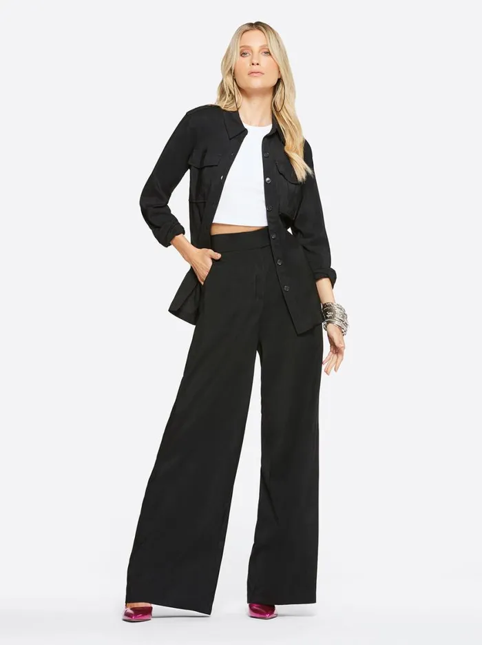 Women Bottoms Jessica Simpson Melba Wide Leg Trouser In Black