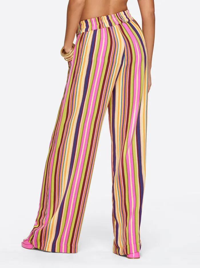 Women Bottoms Jessica Simpson Winnie Wide Leg Pants In Rainbow Stripe