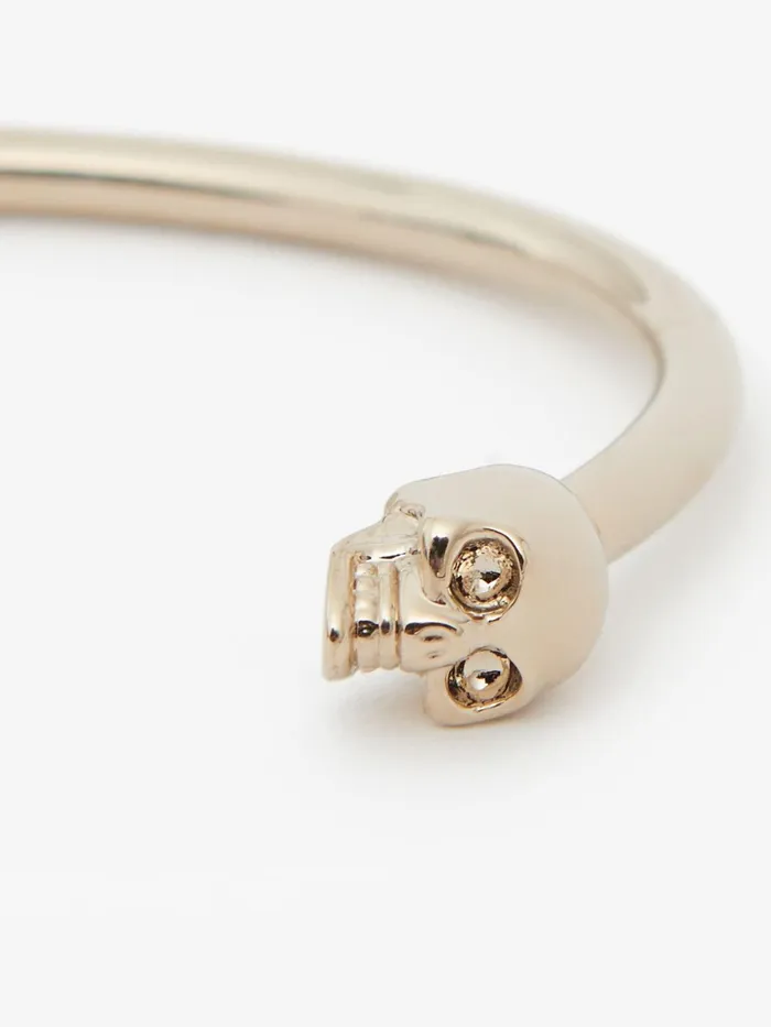 Women Bracelets Alexander McQueen Twin Skull Bracelet Antique Gold