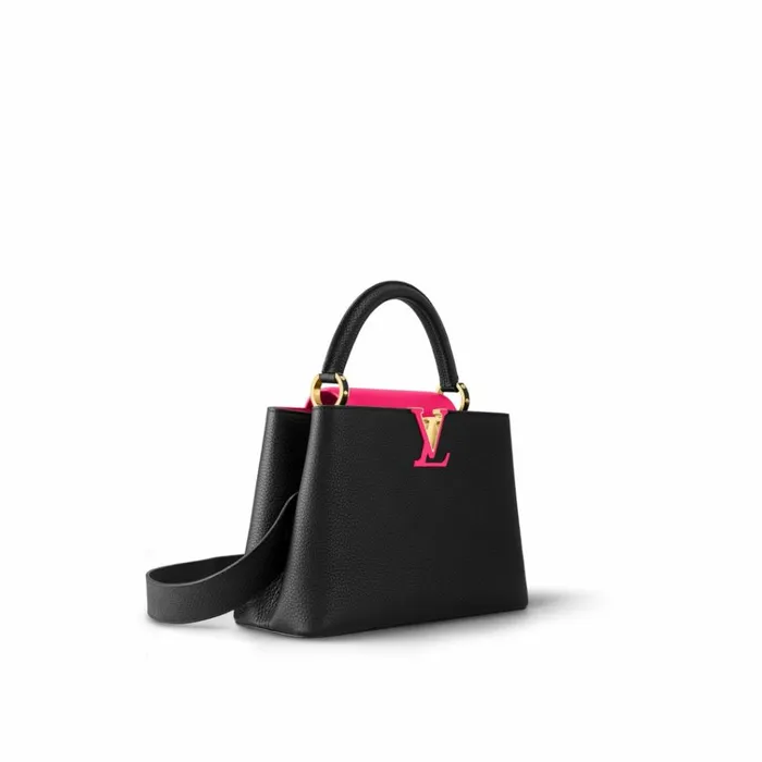 Women Capucines Bag Louis Vuitton Louis Vuitton M59882 Capucines MM Black Rose Berlingot 8211 Louis Vuitton Handbag Store