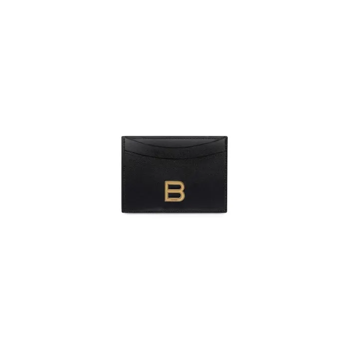 Women Card Holders Balenciaga Hourglass Card Holder In Black