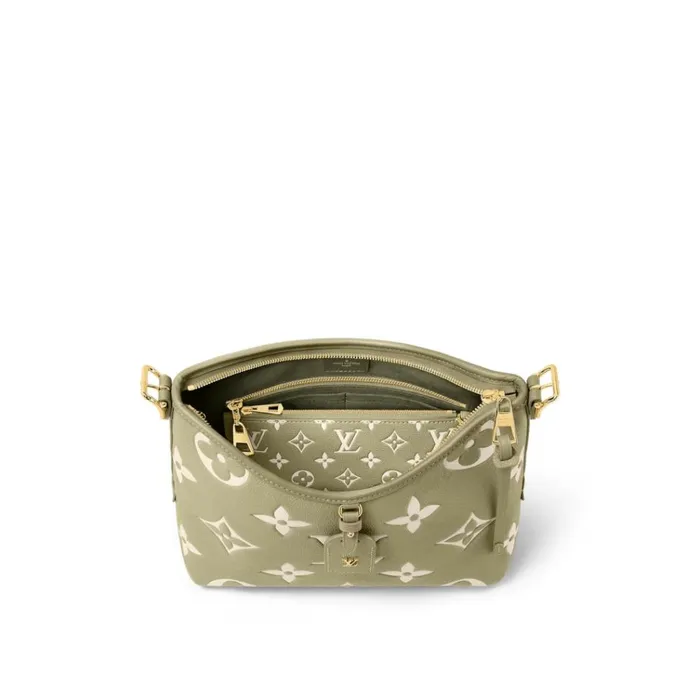Women CarryAll Bag Louis Vuitton Louis Vuitton Light KhakiCream M46672 CarryAll PM 8211 Louis Vuitton Handbag Store