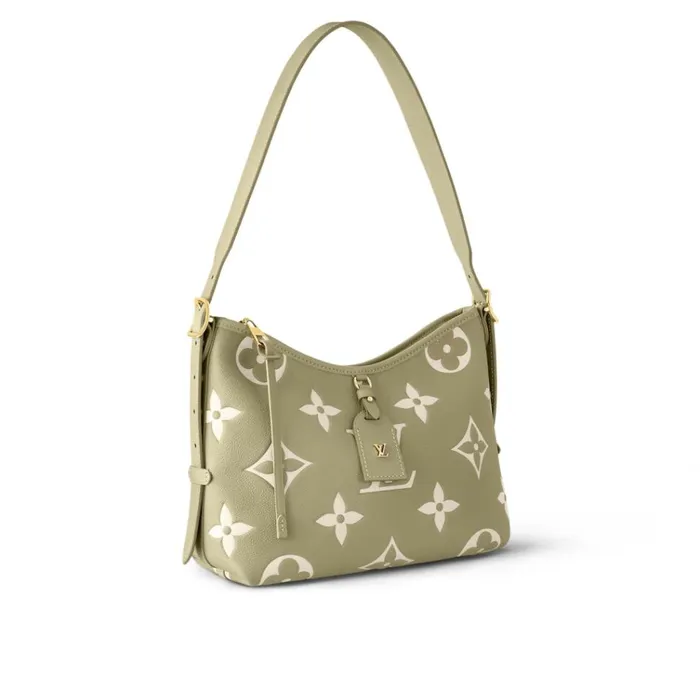 Women CarryAll Bag Louis Vuitton Louis Vuitton Light KhakiCream M46672 CarryAll PM 8211 Louis Vuitton Handbag Store