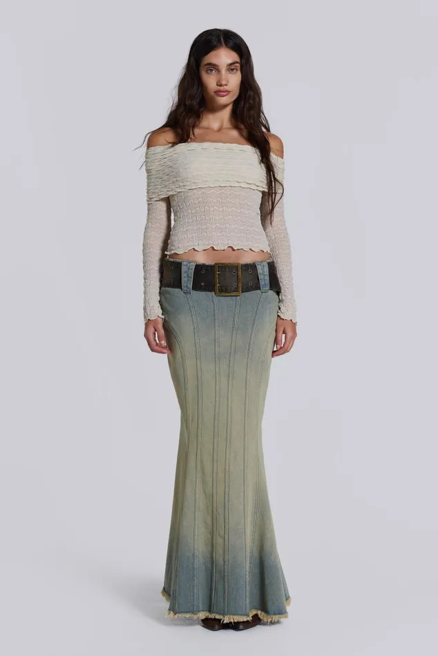 Women Chelsea Denim Maxi Skirt Jaded London Denim Skirts Women Chelsea Denim Maxi Skirt Jaded London Denim Skirts