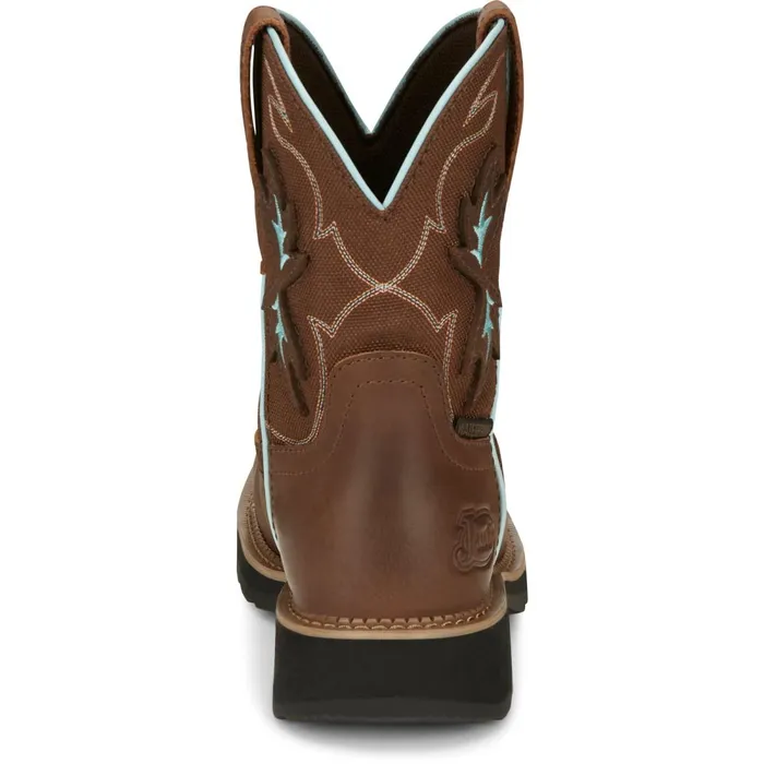 WOMEN Chisel 8034 Nano Composite Toe Waterproof Work Boot Mocha Justin Boots Work