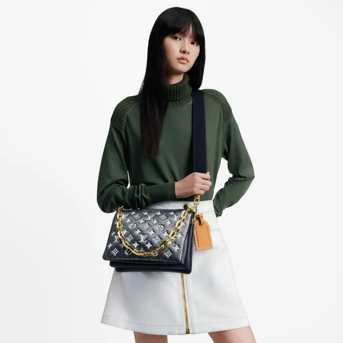 Women Coussin Bag Louis Vuitton Louis Vuitton M23071 Coussin PM Blue 8211 Louis Vuitton Handbag Store