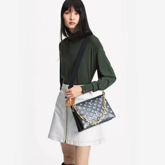 Women Coussin Bag Louis Vuitton Louis Vuitton M23071 Coussin PM Blue 8211 Louis Vuitton Handbag Store